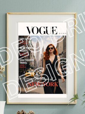 Vogue Inspired New York Wall Art Print 11x17 Unframed Fashion Poster NYC Decor